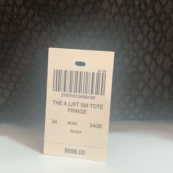 Henri Bendel A-List Satchel Black with Fringe - Picture 13 of 15